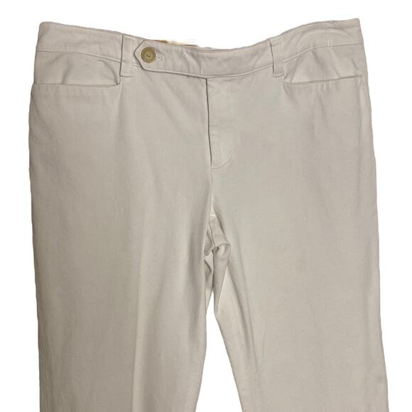 Lauren Ralph Lauren Adelle Style White Denim Pants Size 10 - Picture 2 of 6